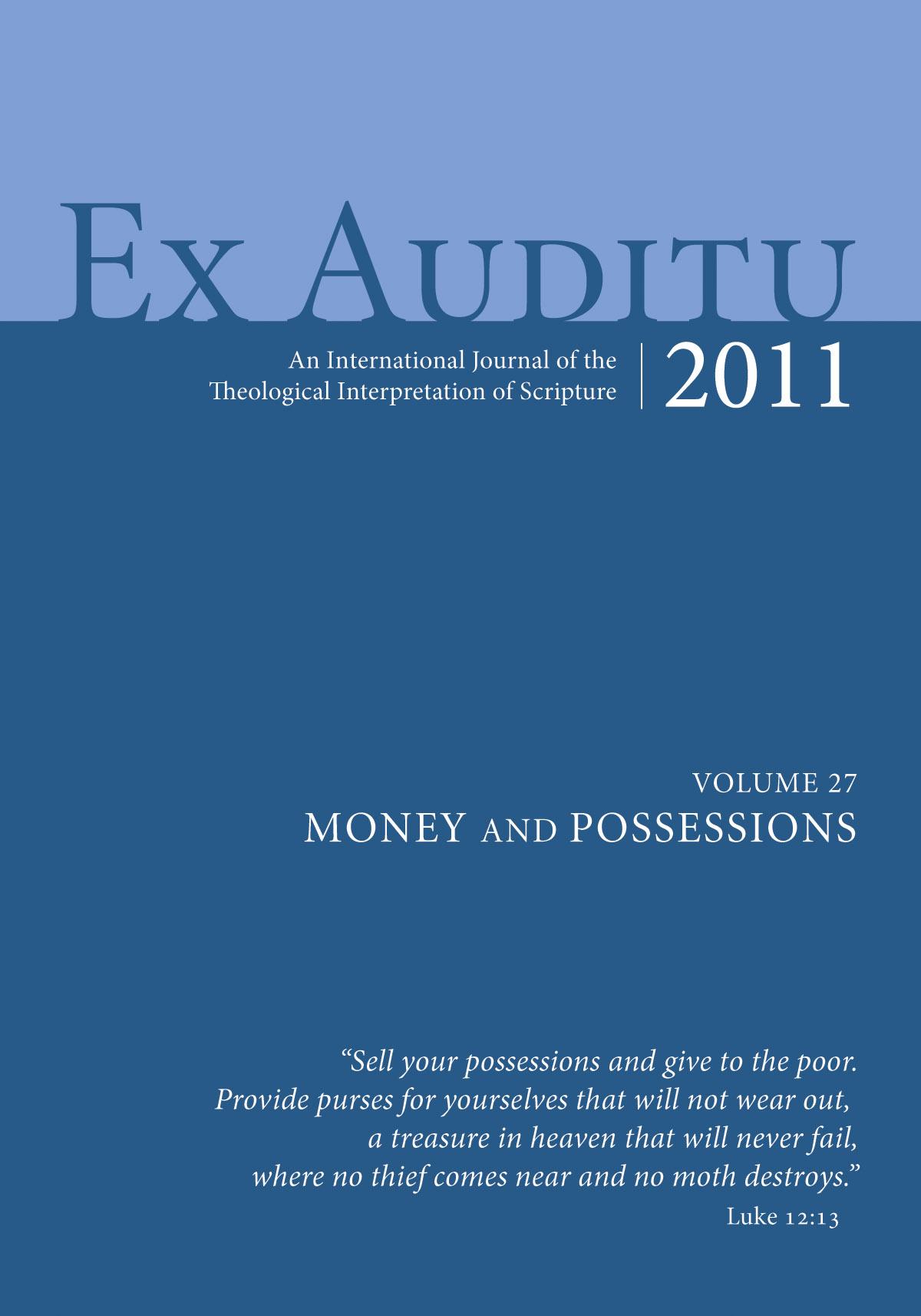 Ex Auditu - Volume 27