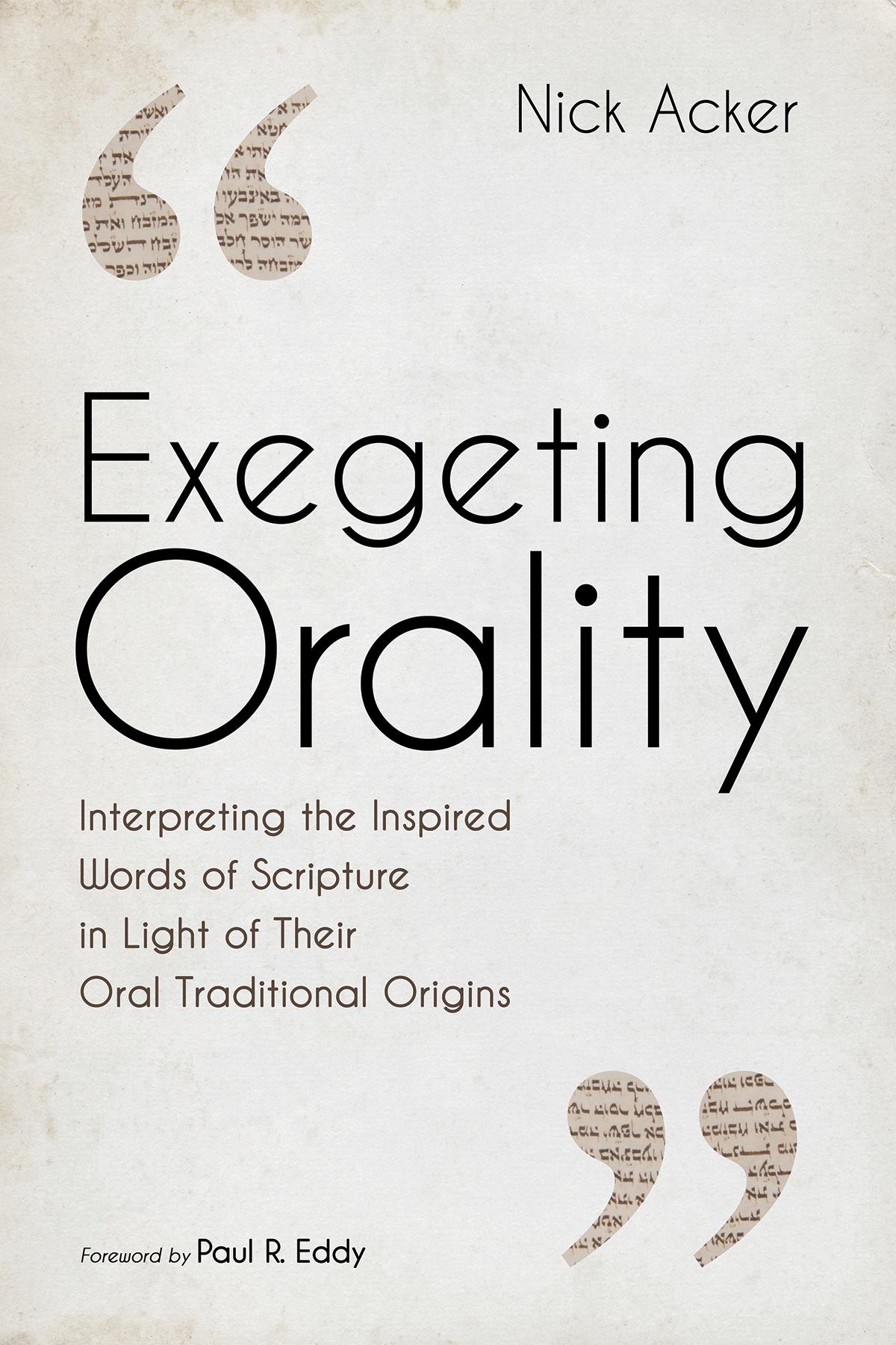 Exegeting Orality