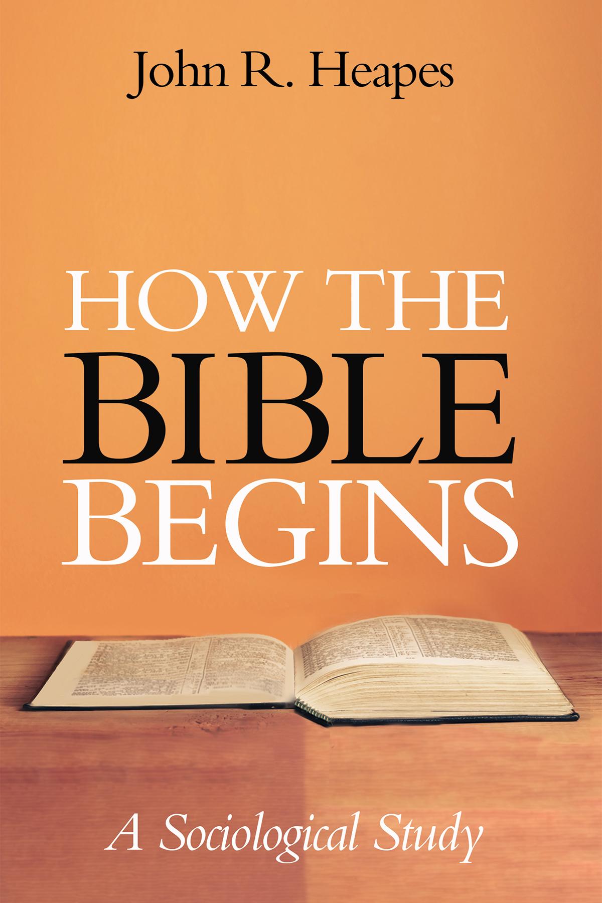 How the Bible Begins