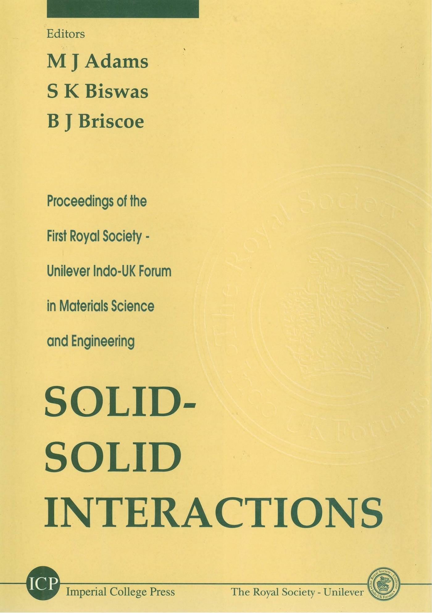 SOLID-SOLID INTERACTIONS (P/H)