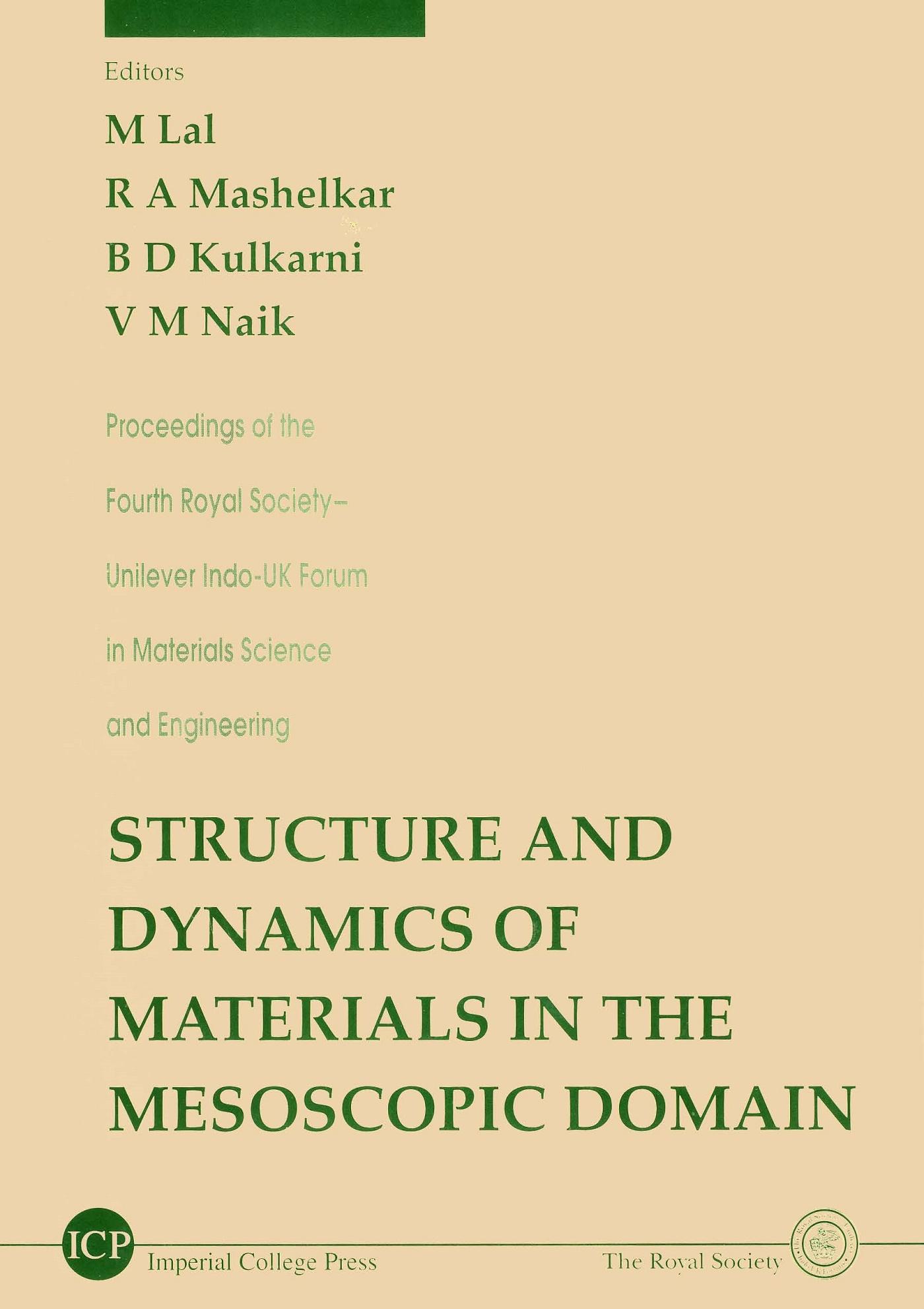 STRUC & DYNAMICS OF MATERIALS IN THE,...