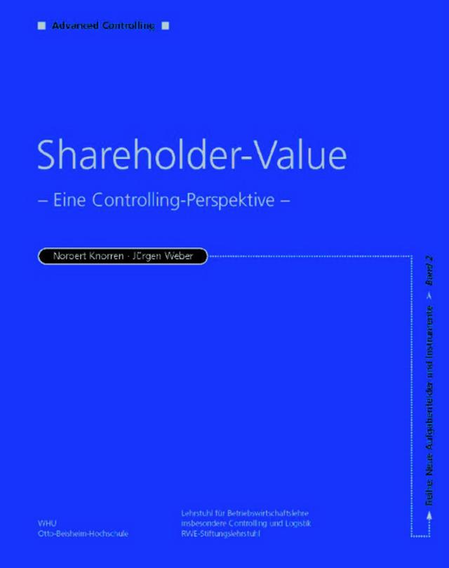 Shareholder Value by Jürgen Weber, Norbert Knorren