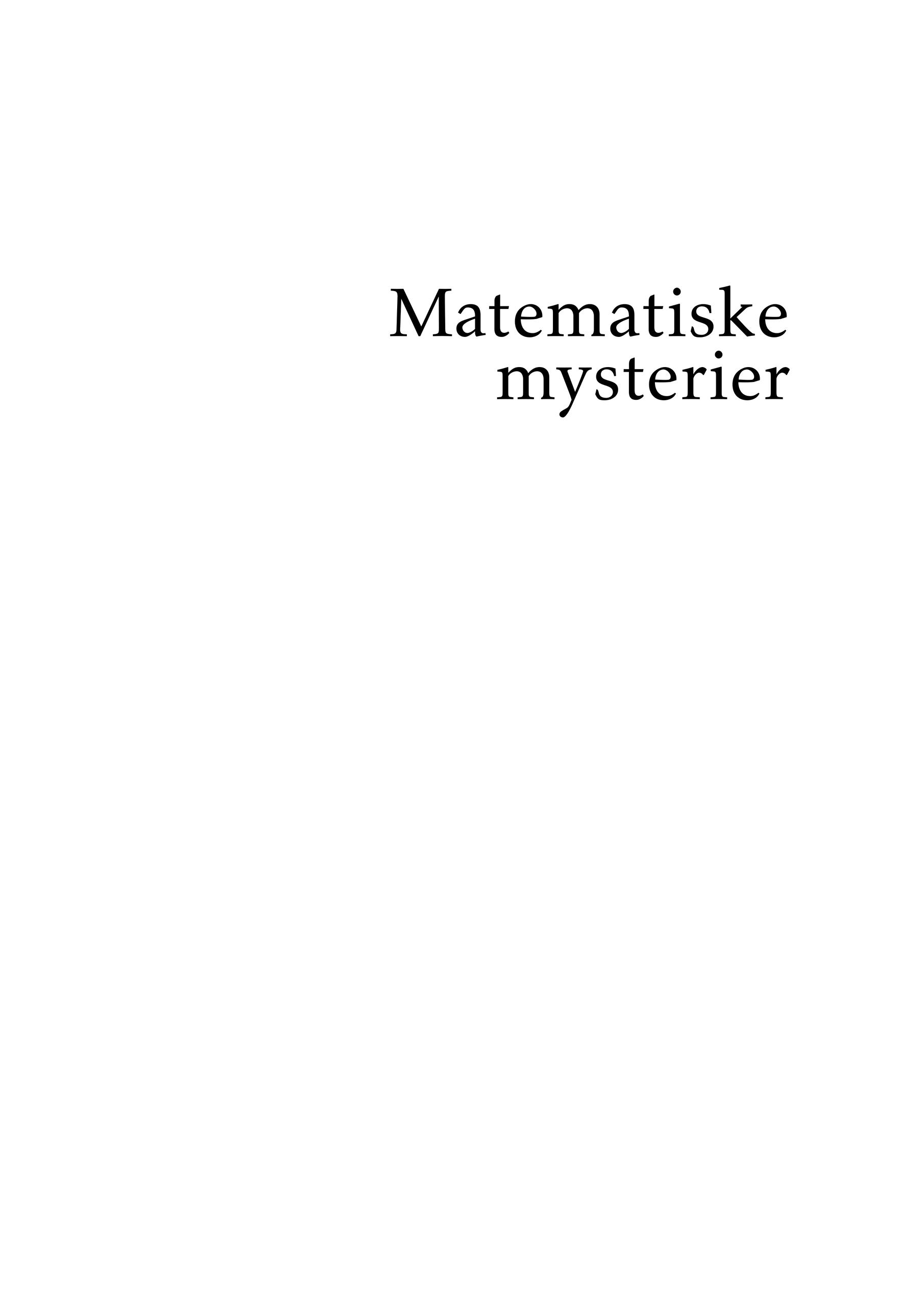 Matematiske mysterier