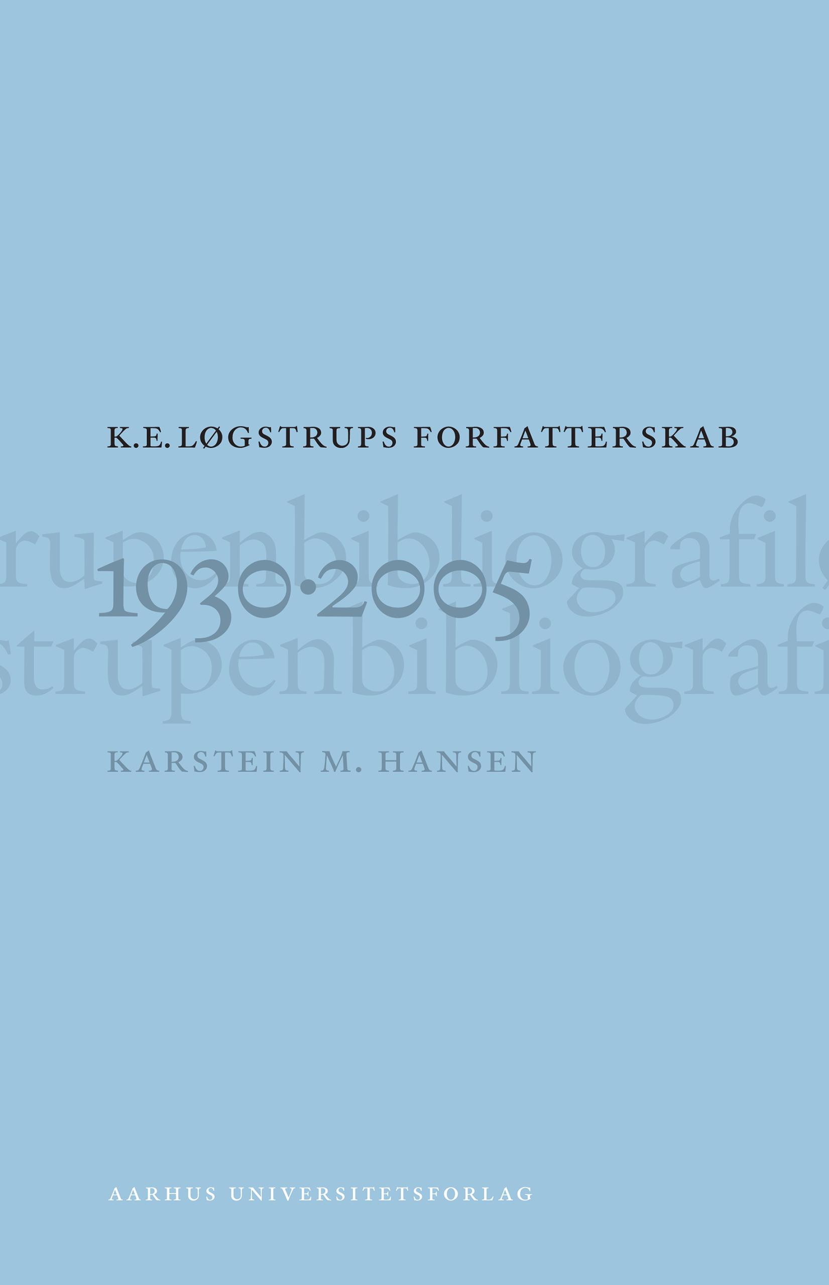 K. E. Logstrups forfatterskab