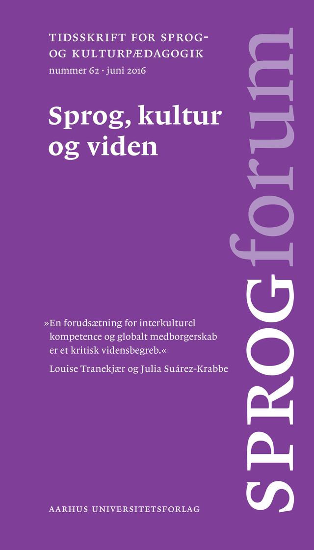 Sprog, kultur og viden by Annette Sondergaard Gregersen, Birte Dahlgreen, Karen Risager, Louise Tranekjaer, Petra Daryai-Hansen