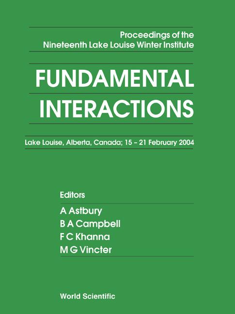 FUNDAMENTAL INTERACTIONS