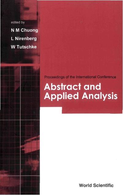 ABSTRACT & APPLIED ANALYSIS by Chuong Nguyen Minh, Nirenberg Louis, Tutschke Wolfgang