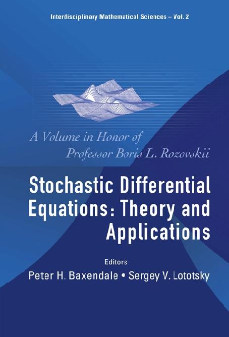 STOCHASTIC DIFFERENTIAL EQUATIONS..(V2) by Baxendale Peter H, Lototsky Sergey V