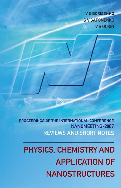PHYS,CHEMISTRY & APPLN OF NANO 07 by Borisenko Victor E, Gaponenko Sergei Vasil'evich, Gurin Valerij S