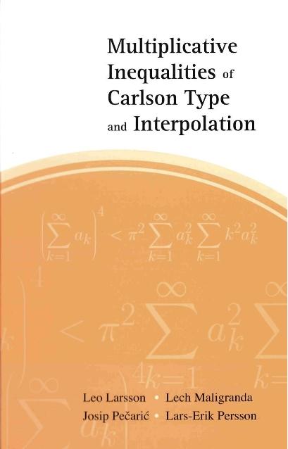 MULTIPLICATIVE INEQUALITIES OF CARLSON.. by Larsson Leo, Maligranda Lech, Persson Lars-erik