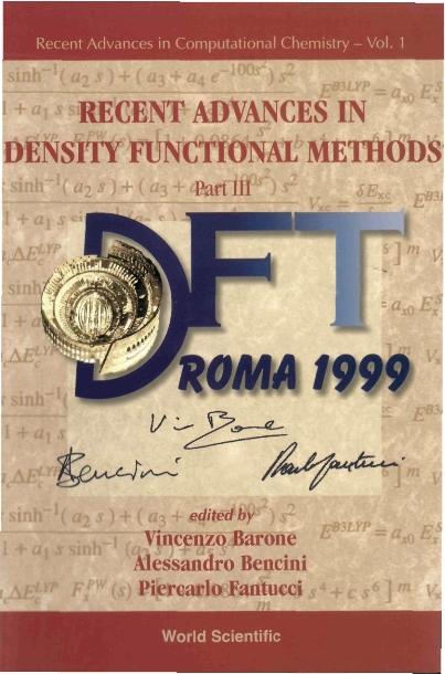 REC ADV IN DENSITY FUNCTION MET(P3) (V1) by Barone Vincenzo, Bencini Alessandro, Fantucci Pier Carlo