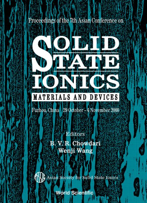 SOLID STATE IONICS by Chowdari B V R, Wang Wenji