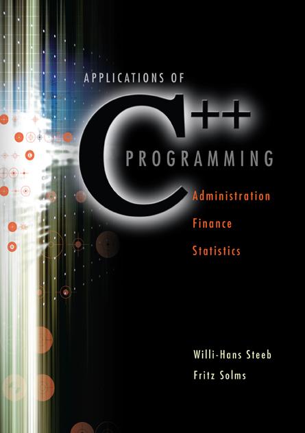 APPLN OF C++PROGRAMMING:ADMIN,FINANCE... by Solms Fritz, Steeb Willi-hans
