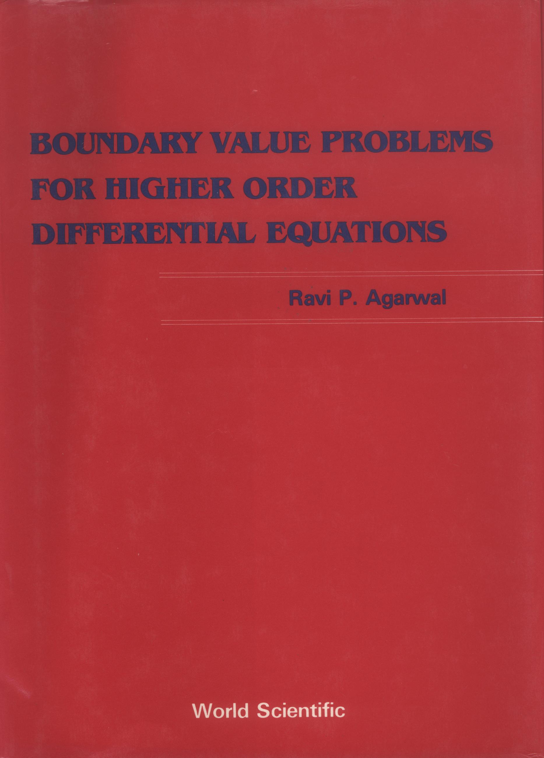 BOUNDARY VALUE PROB FOR HIGHER ORDER DIF