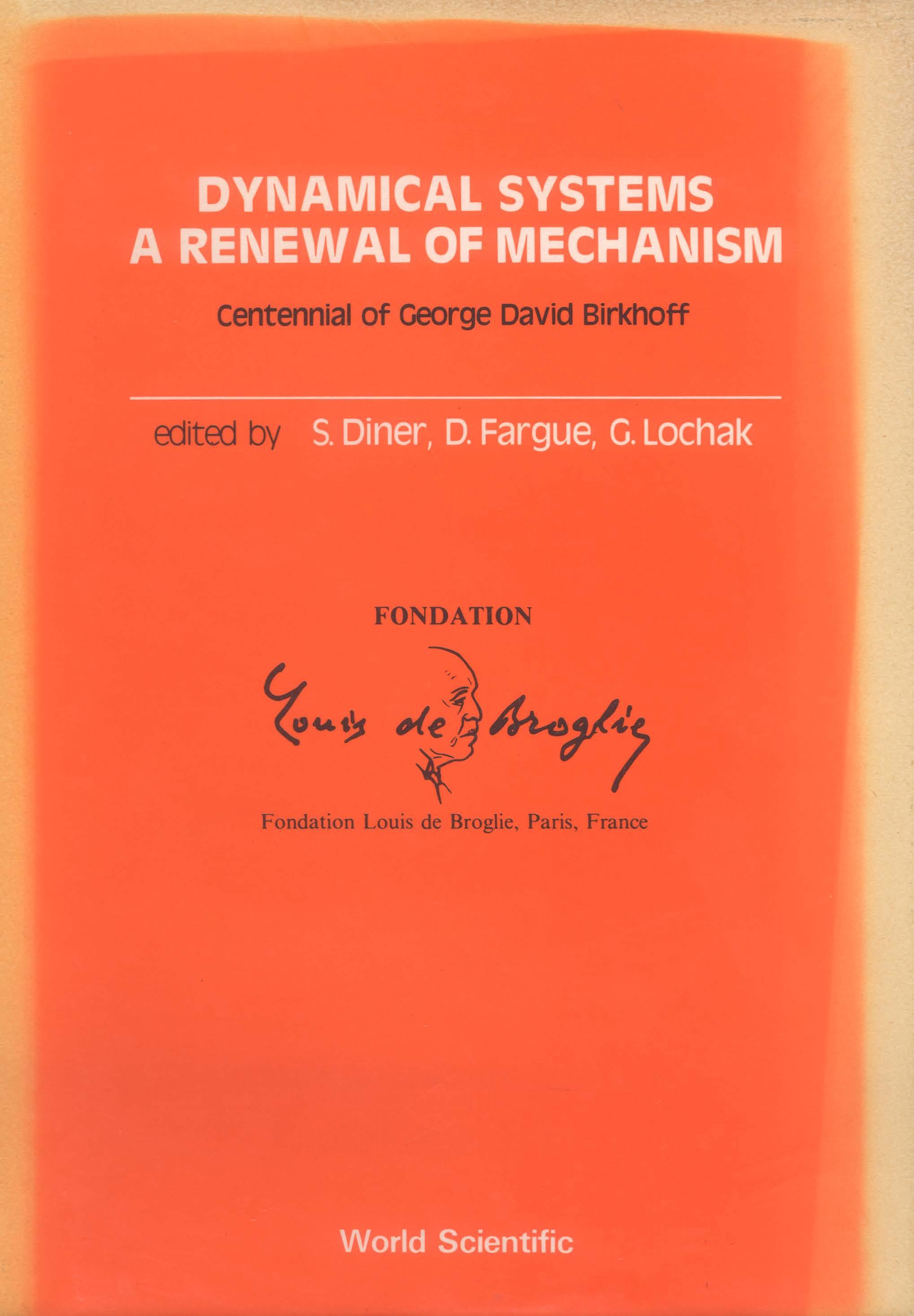DYNAMICAL SYSTEMS -A RENEWAL  OF MECHANI