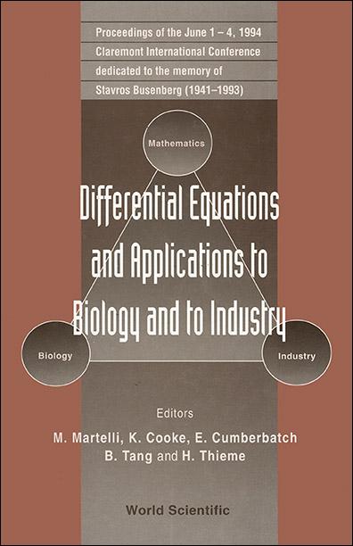 DIFF EQN & APPLN TO BIOLOGY & TO... by Cooke Kenneth, Cumberbatch Ellis, Martelli Mario
