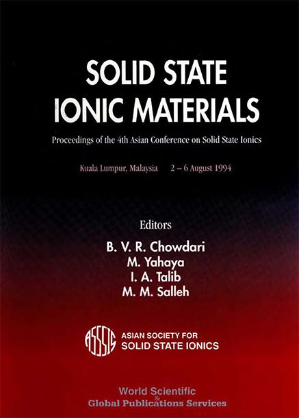 SOLID STATE IONIC MATERIALS - PROCS OF T by Chowdari B V R, Talib I A, Yahaya M