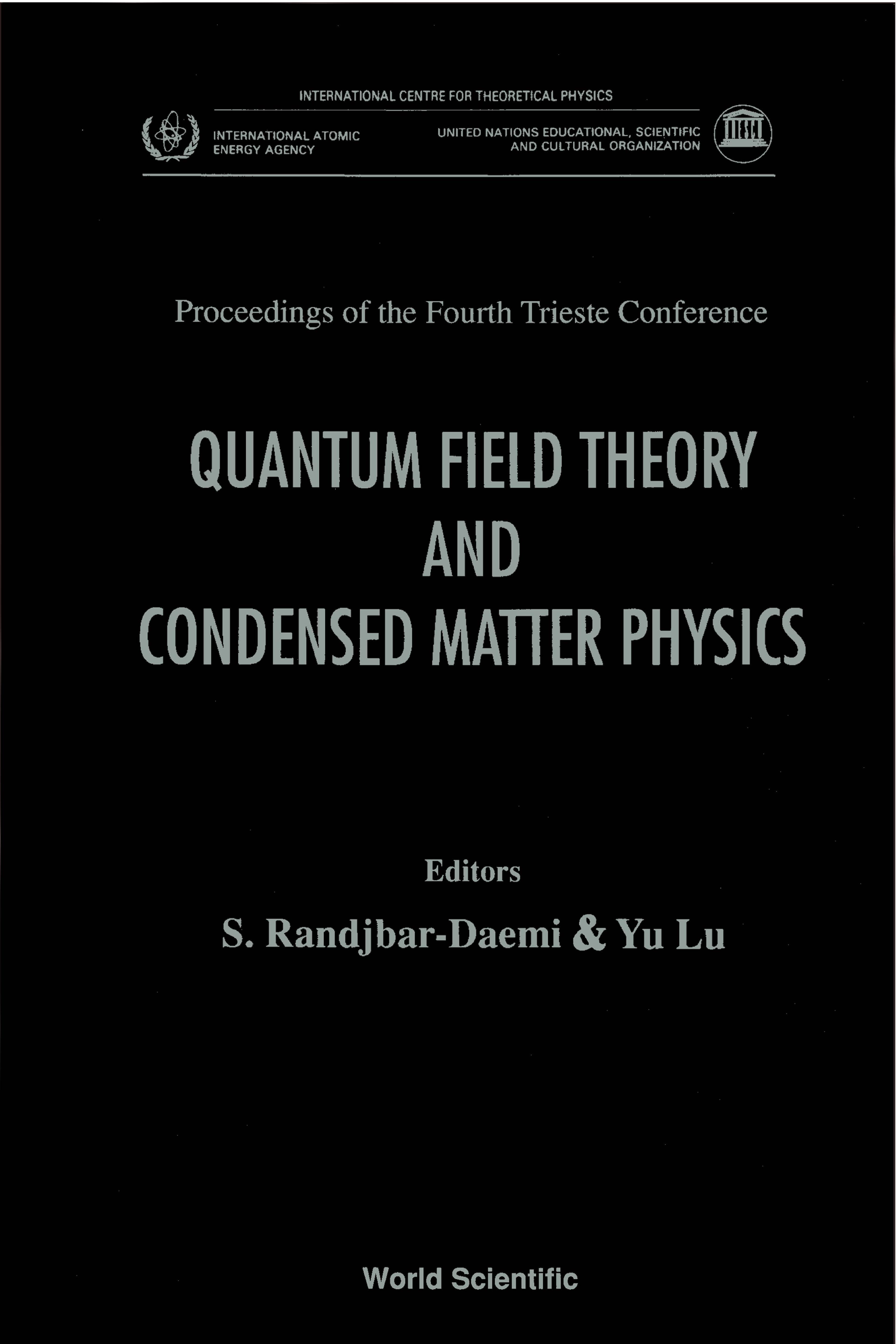 QUANTUM FIELD THEO.& CONDENSEDMATTER PHY