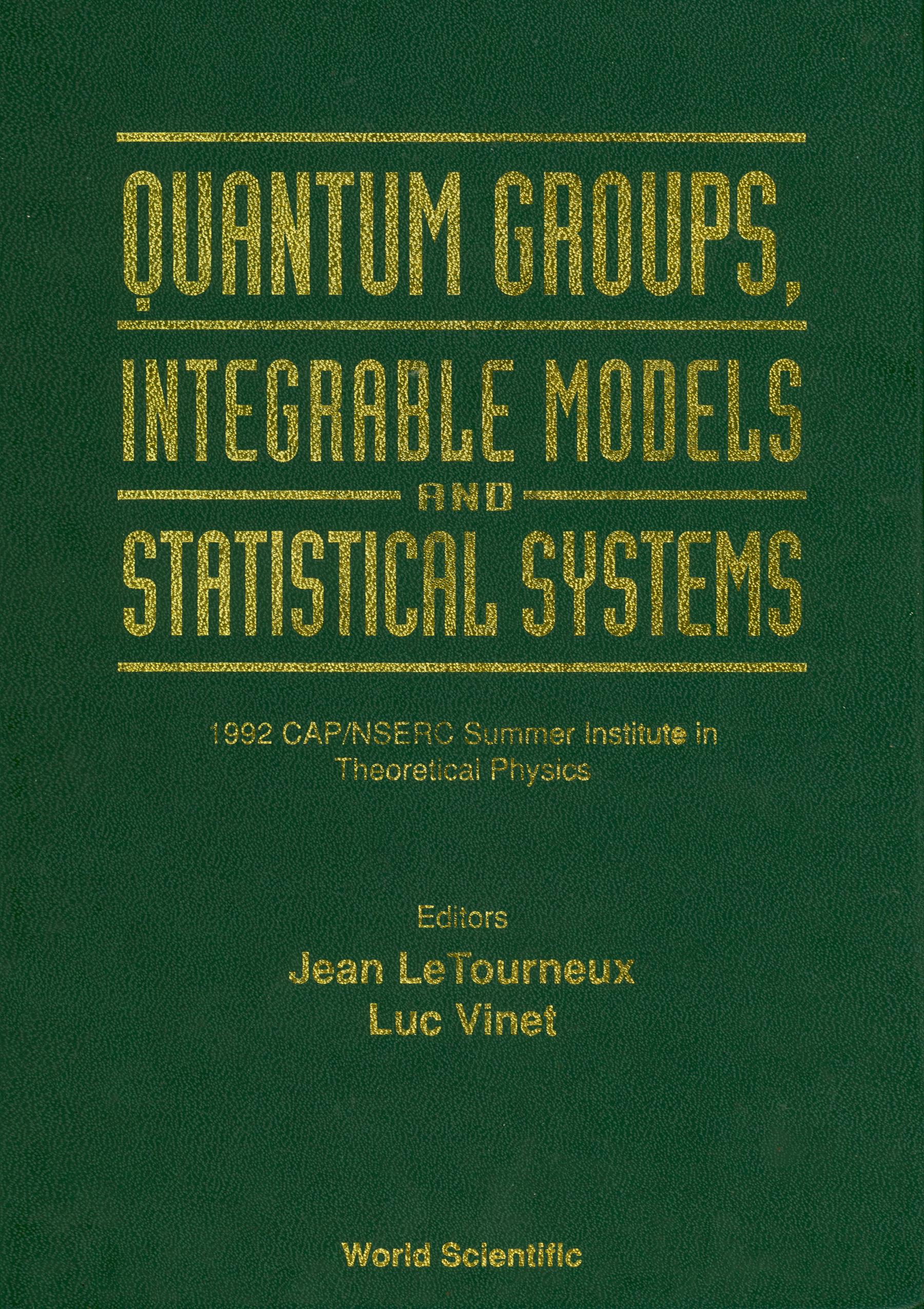 QUANTUM GRPS,INTEGRABLE MODEL & STAT..