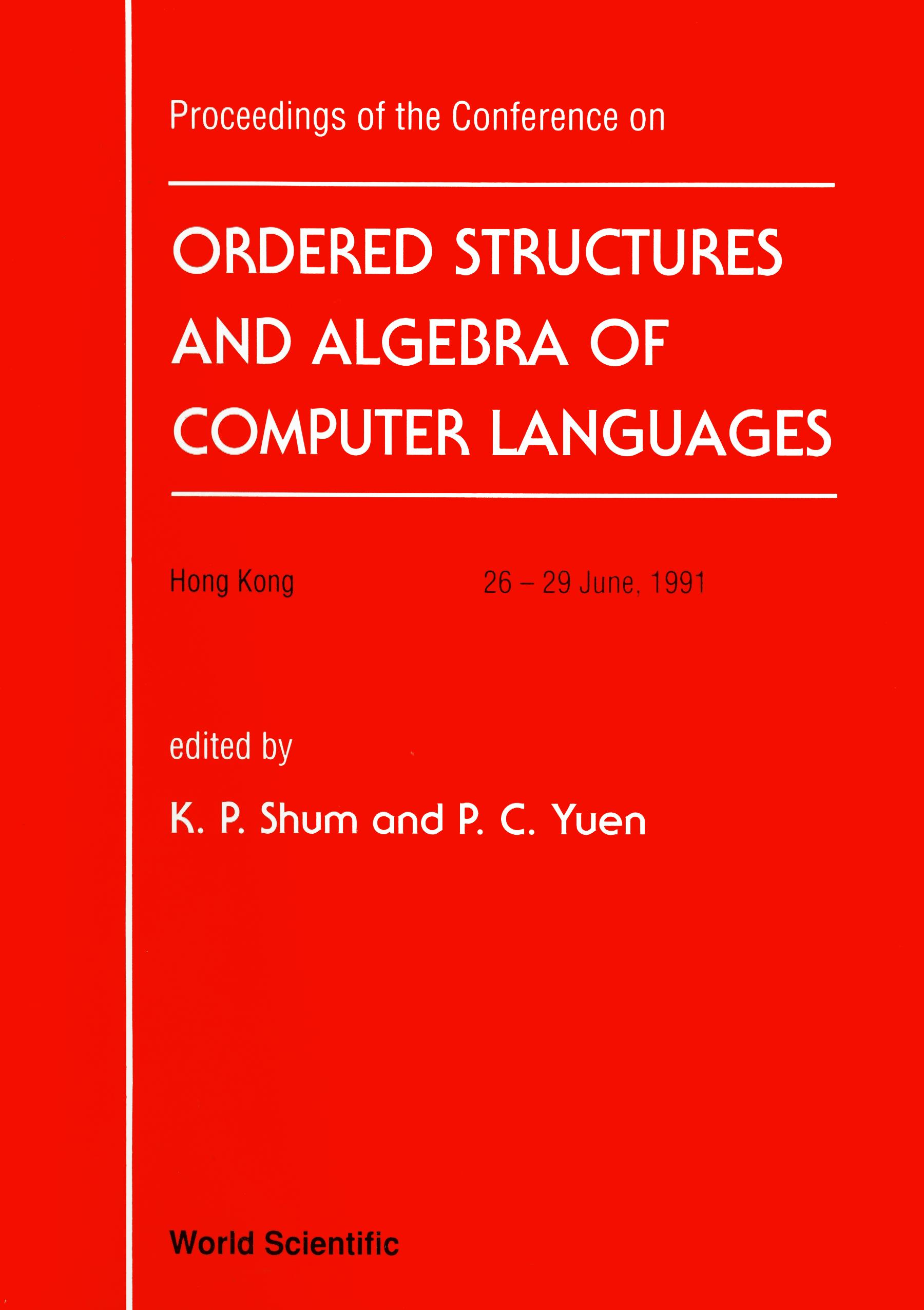 ORDER STRUCTURE & ALGEBRA OF COMPUTER..