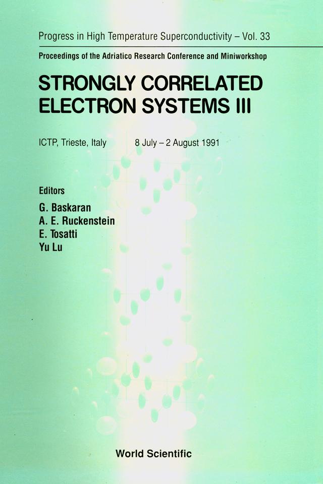 STRONGLY CORRELATED ELECTRON SYS.II(V33) by Baskaran G, Ruckenstein A E, Tosatti Erio