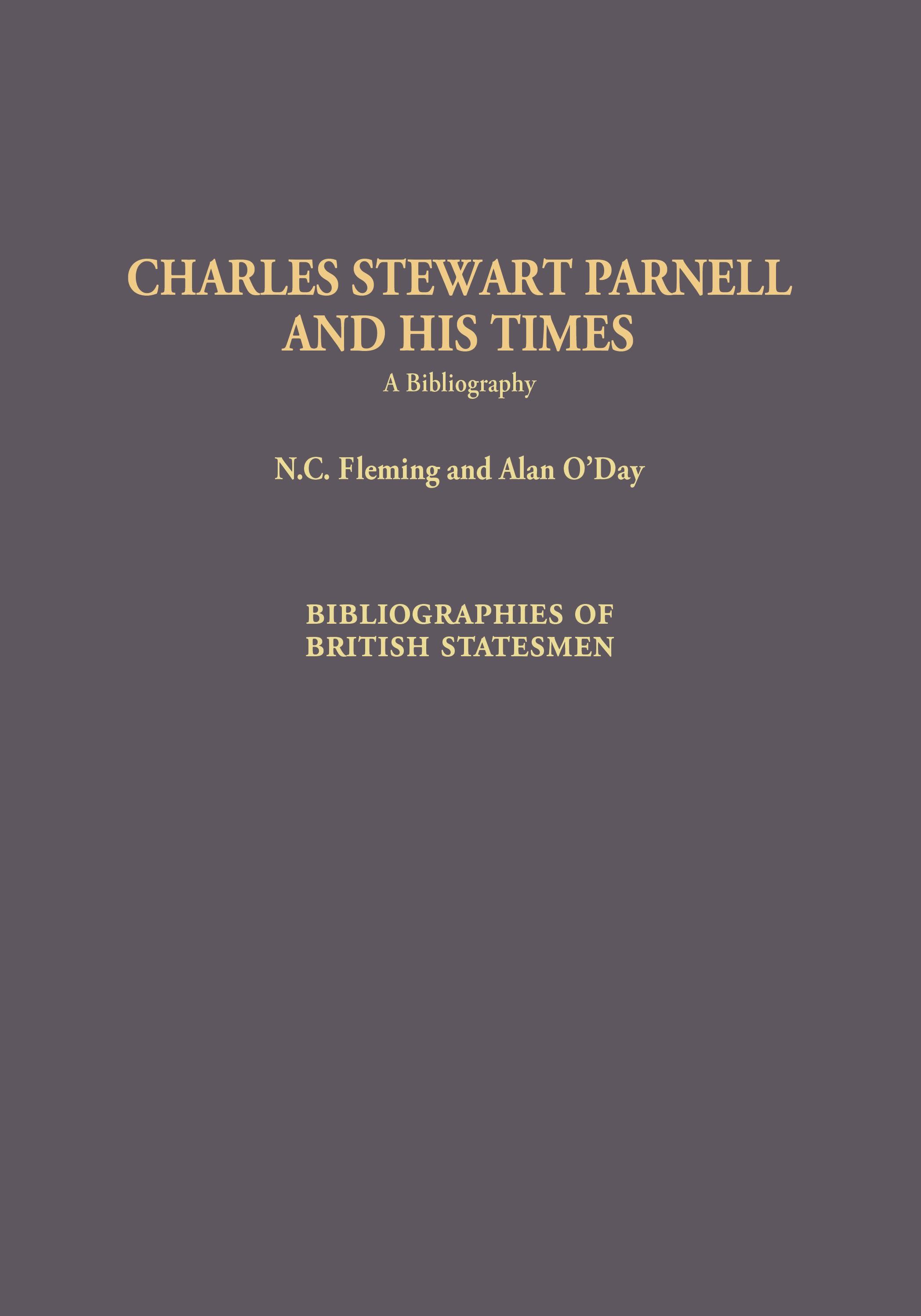 Charles Stewart Parnell and His Times